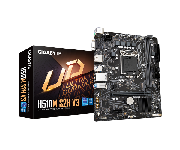 לוח דור 11/10 Gigabyte H510M S2H V3 LGA1200 VGA DVI HDMI